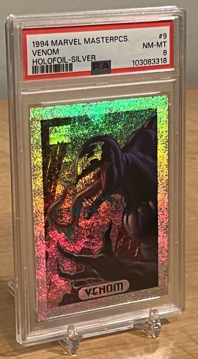 1994 Fleer Marvel Masterpieces Holofoil Silver Venom #9 PSA 8 | eBay