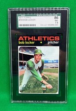 1971 TOPPS BOB LOCKER #356 SGC 86 NEAR MINT+ 7.5 ATHLETICS