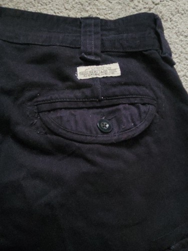 Consensus Cargo Shorts Black Size36 Authentic Classic Heritage Chino 100 Cotton - Picture 5 of 5