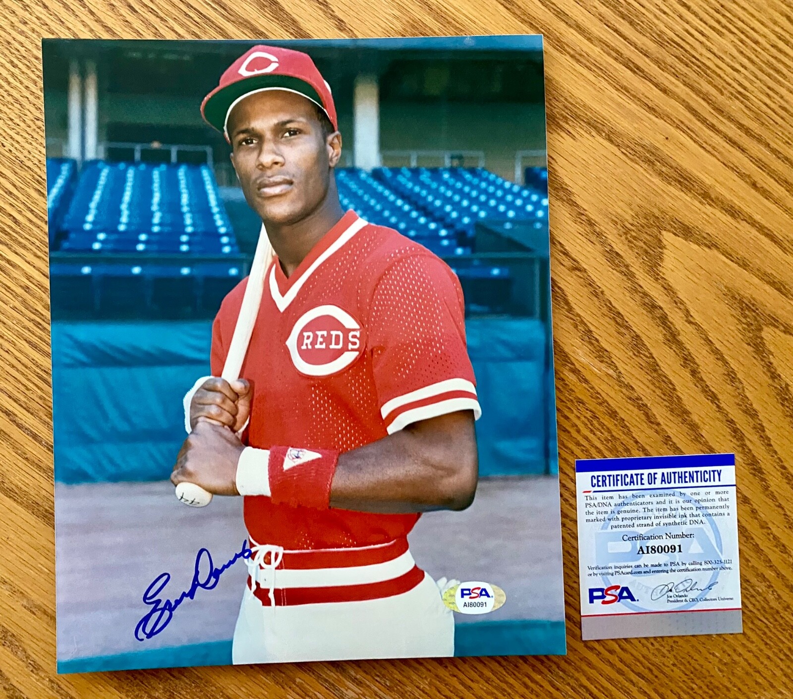 Eric Davis Cincinnati Reds Signed 8x10 Photo PSA COA RARE A | eBay
