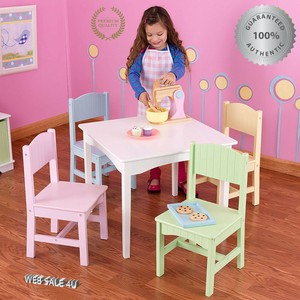 kids wooden table and 4 chairs