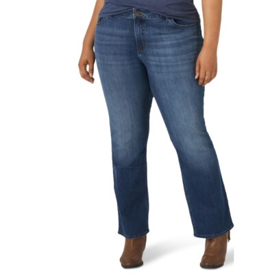 Lee Women's Plus Mid-Rise Bootcut Size 24W Medium Stretch