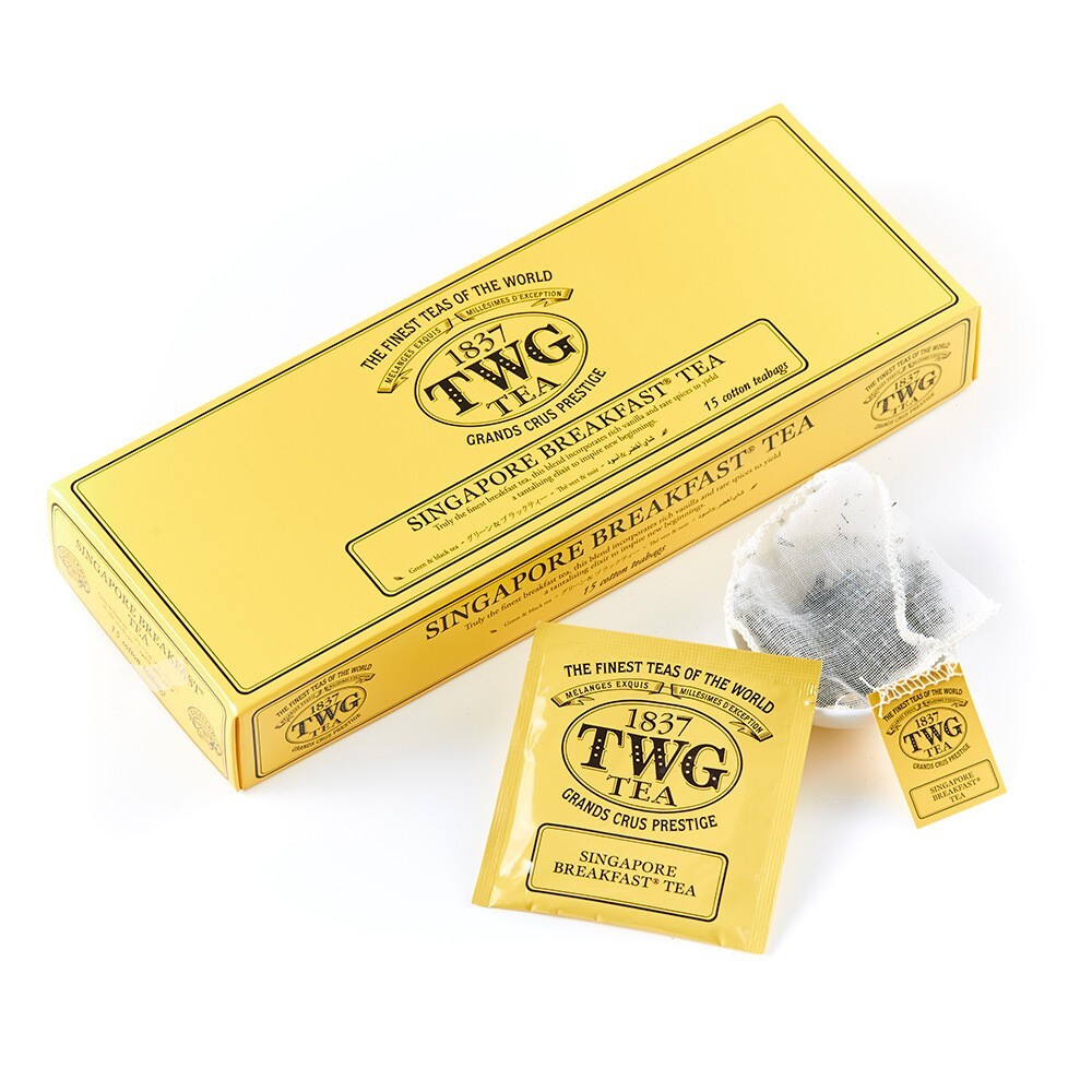 TWG SINGAPORE BREAKFAST TEA 100g缶（新品） TWG Tea SINGAPORE BREAKFAST Tea 15 teabags Black Green
