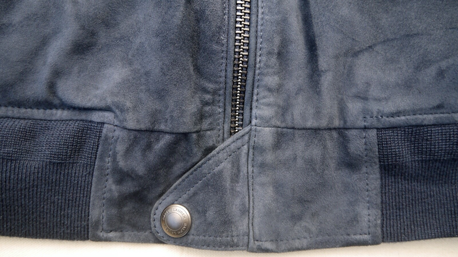 POLO RALPH LAUREN Aviator Navy Blue Suede Bomber Jacket Mens S | eBay