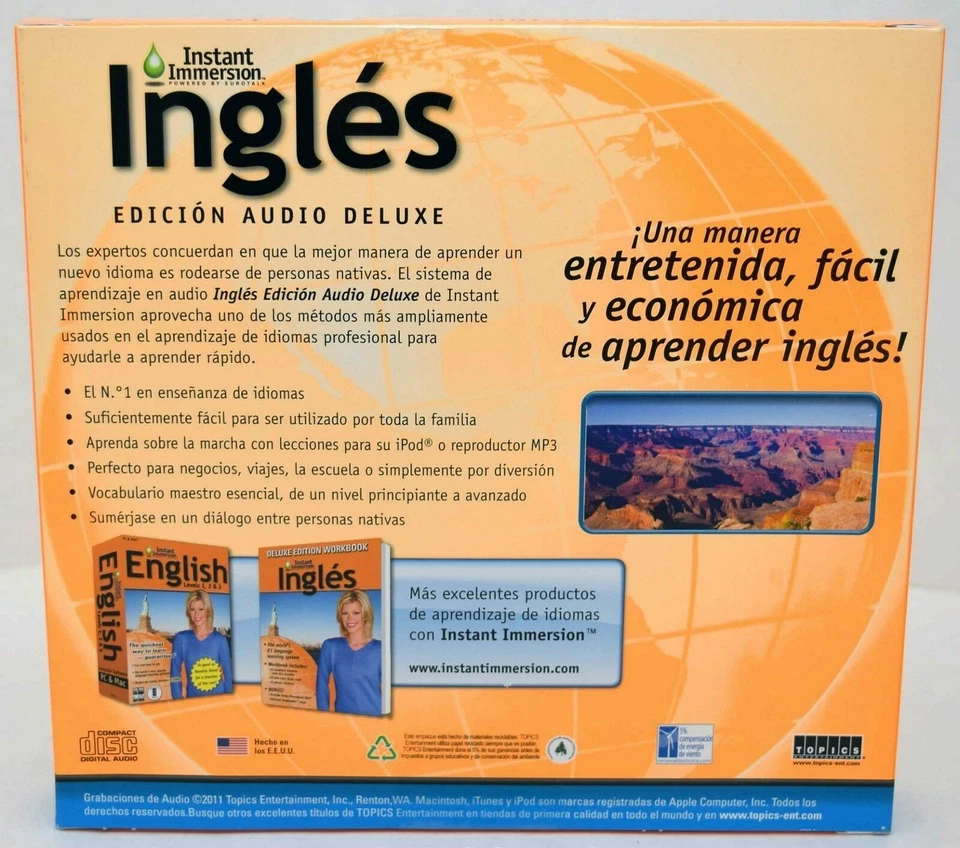 NEW Instant Immersion English Deluxe Edition Audio 16-CD-Rom Ingles Edition v2.0 - Image 2 of 4