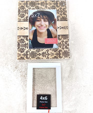NEW Decorative Floral Matte Picture Frame 5" x 7" and Bonus 4" x 6"