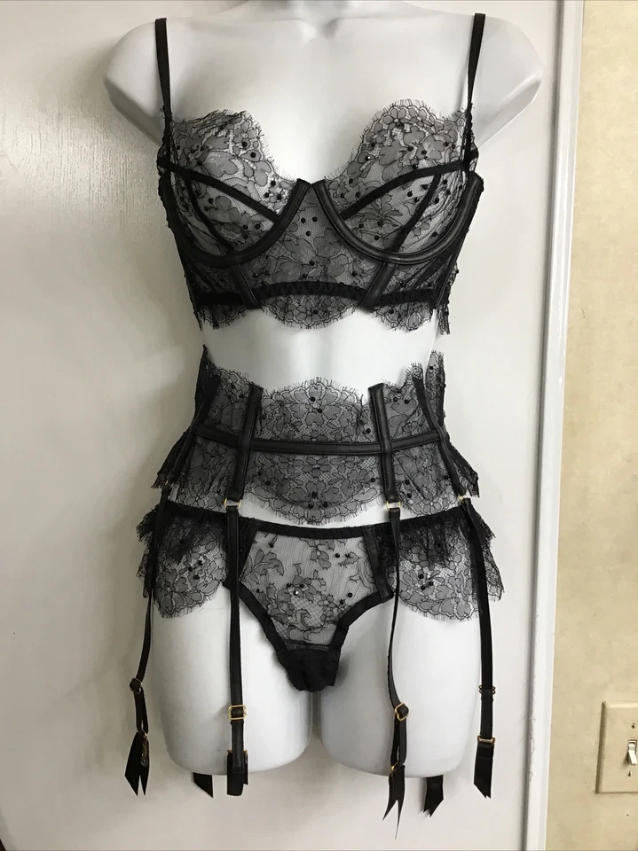 Sujetador Agent Provocateur Adara 34C/Corset liguero Con medias de nylon NUEVO CON ETIQUETAS 2 Foto 4 de 4