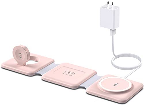 Charging Station for Apple Multiple Devices: 3 in 1 Foldable Magnetic Wireles...-image