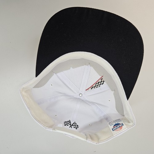 Racing Hat Cap Indy Car F1 Adjustable Snapback Race Flag Fire Nissun White - Picture 7 of 8