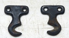 2 Cast Iron Singer Treadle Sewing Machine Hooks, Drawer or Frame Brackets INV