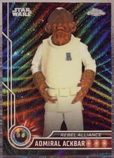 2023 Topps Chrome Star Wars Admiral Ackbar 47 Black Wave Refractor
