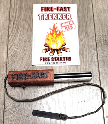 Fire-Fast Trekker Large Premium Magnesium Fire Starter, Survival Gear, USA!