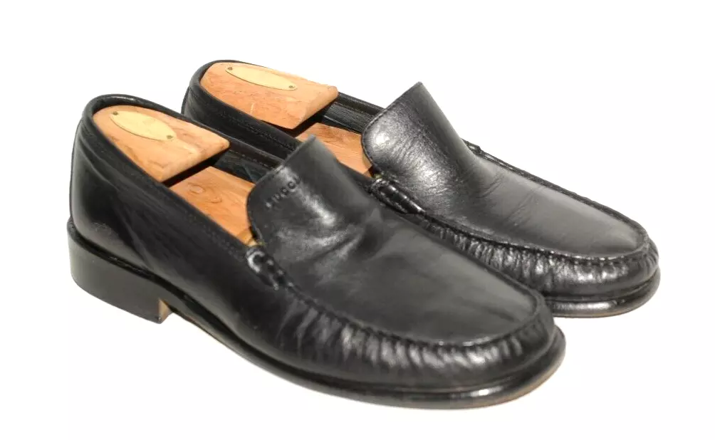 CHAUSSURES MOCASSINS VINTAGE GUCCI CUIR NOIR 8 UK 42 EU