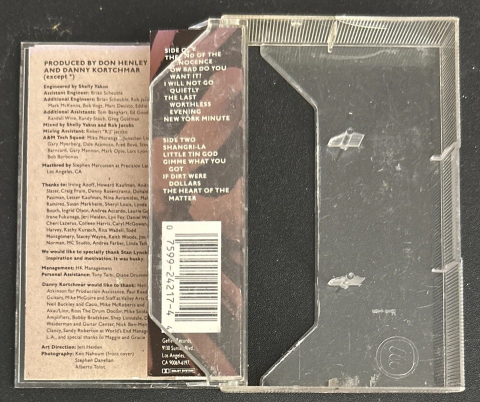Don Henley The End Of The Innocence Cassette Tape (Geffen Records, 1989, Used) Foto 3 de 4