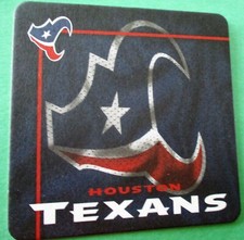Houston Texans - NFL Football Beer Coaster Lot of 2 Square 