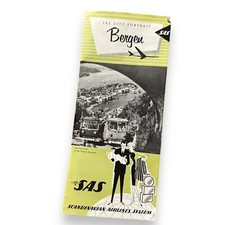 Bergen SAS City Portraits Scandinavian Airlines System Vtg Brochure Norway