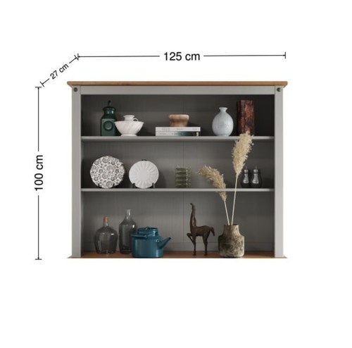 Corona Dresser Large 3 Door Sideboard Grey Wax Mexican Solid Pine Mercers - Picture 6 of 7