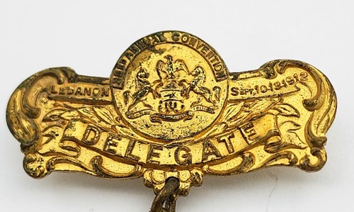 1912 Lebanon Pennsylvania Medalla de Delegado de la Asociación de Bomberos JC Schmidt #OKAA34 - Imagen 3 de 5