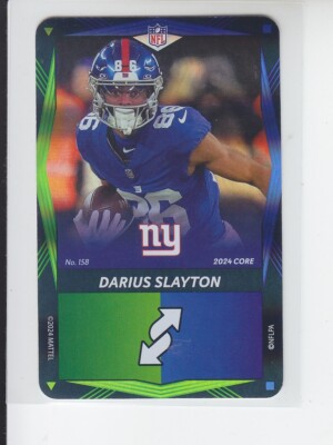 NFL UNO ELITE Football DARIUS SLAYTON Dual Green Blue Foil SP Giants #158
