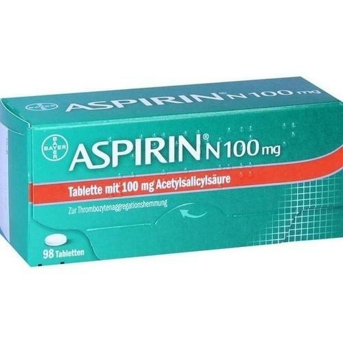 ASPIRIN N 100 mg Tabletten 98 St PZN 5387239