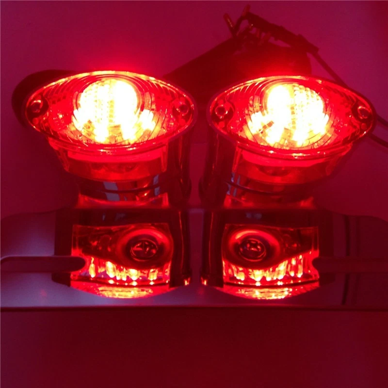 Luz de matrícula de freno trasero universal ojo de gato personalizada para motocicleta CROMADA TRANSPARENTE Foto 3 de 4