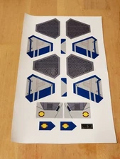 Custom Stripe Dark Blue Sticker Sheet fits  Star Wars 75281 75135  9494 7661