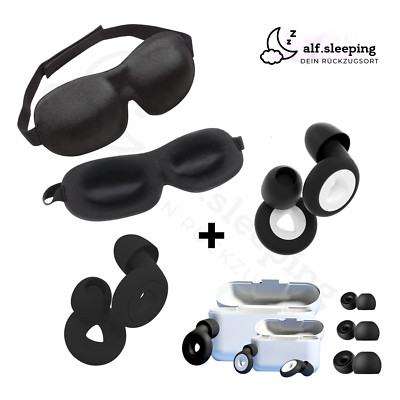 Schlaf-Set Comfort: Sleeping Buds, Ohrstöpsel + 3D Schlafmaske
