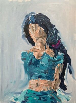 Original Abstract Jasmine Aladdin Disney Princess Contemporary Art Painting  24''