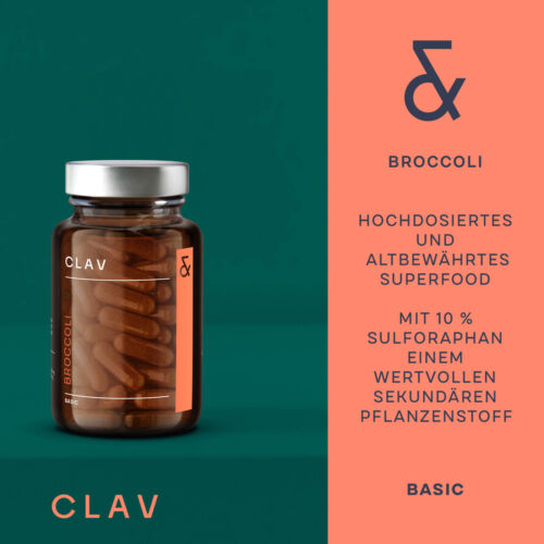 Brokkoli Extrakt - 10% Sulforaphan - 60 Kapseln hochdosiert im Glas - Vegan - Bild 4 von 7
