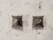 Reproduction WW2 German NCO Silver Pips for Shoulder Boards & Collar pair R0064
