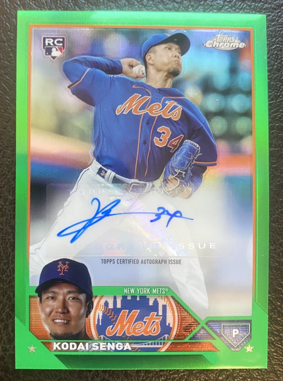 2023 Topps Chrome Update Kodai Senga Rookie Green Refractor Auto /99 - #AC-KSE