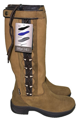 Dublin Pinnacle Boots II Tan Womens Size 10.5 Equestrian Leather Waterproof New