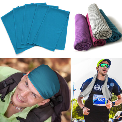 5 pcs Ice Cold Instant Cooling Towel for Sports Gym Yoga Fitness Workout Jogging