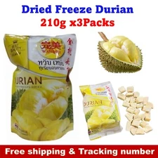 630g Freeze Dried Durian Monthong 100% Natural Healthy Snack King of Thai Fruits