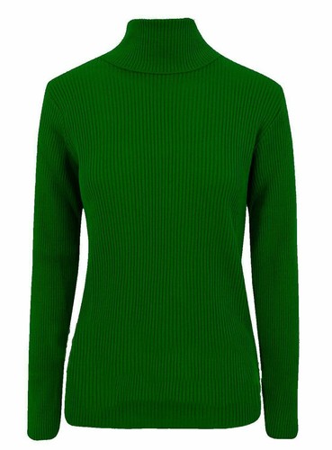POLO DONNA A COSTINE TURTLE ROTOLO FINTO COLLO MANICHE LUNGHE TOP DONNA UK 8-24 - Foto 10 di 27