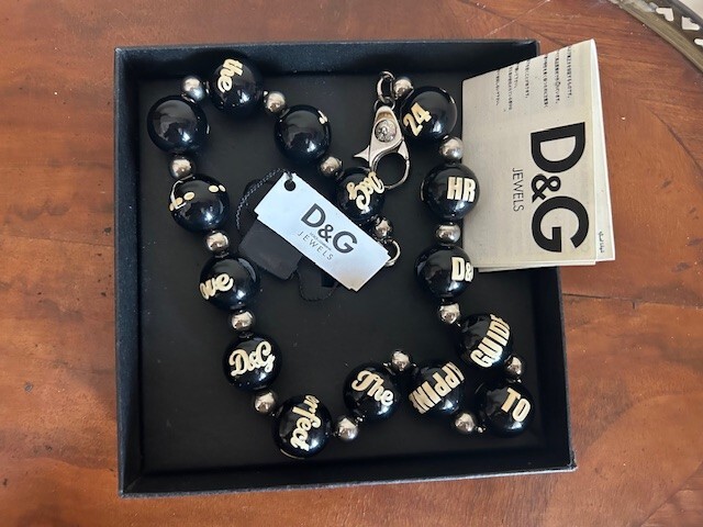 100% Authentic ,D&G Jewels DJ0584 Black Bead Necklace | eBay