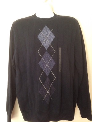 NWT MEN DOCKERS NAVY BLUE CARDIGAN SWEATER SZ LARGE