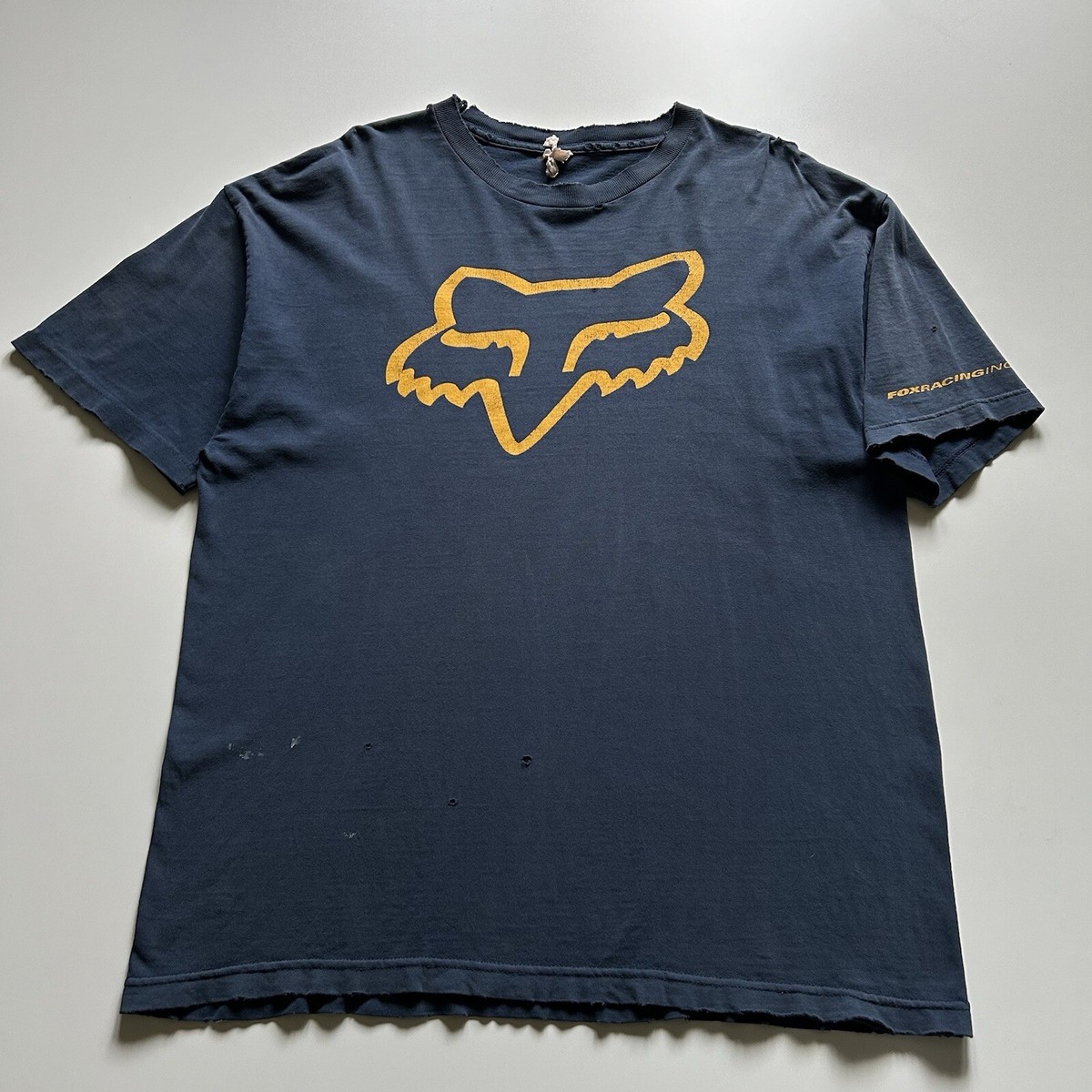 Vintage 2000s Fox Racing Graphic T Shirt Men's XL Sun Faded