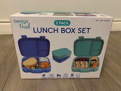 弁当箱・水筒 bentgo Fresh 2 PACK LUNCH BOX SET Bentgo Lunch Box Set 2 Pack Blue/Green | eBay