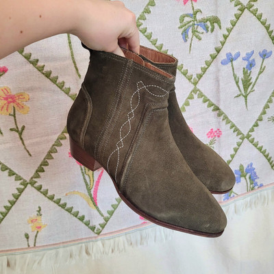 BNWOT White Stuff Cedar Embroidered Suede Ankle Boots Brown