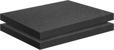2 PCS Black Foam Padding- 16X12X1 Inch Polyurethane High Density Foam Cuttable B