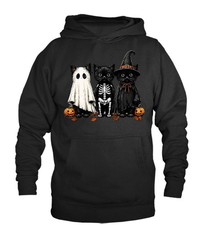 Cute Black Cats Halloween Costume Pumpkin Hoodie