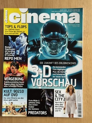 Cinema Nr. 6 2010 mit 8 Filmplakatkarten  Filmzeitschrift Kinomagazin 
