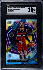 2023-24 Cosmic Chrome Bilal Coulibaly #157 Refractor (RC) SGC 10 GEM MINT! POP 1