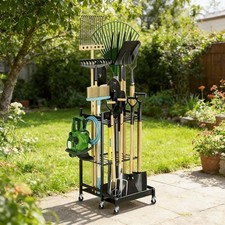 Gartenger&auml;te Aufbewahrung St&auml;nder Ger&auml;tehalter Organizer Gartenwerkzeug Stehend