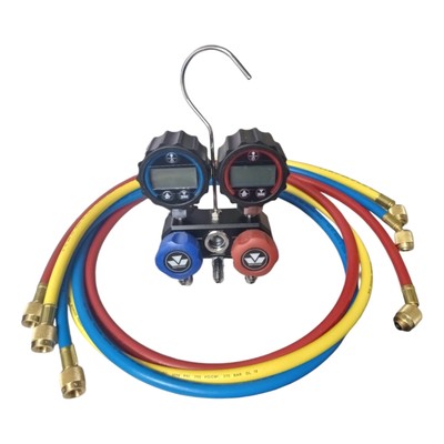 Mastercool Mini-Fold 94661 A2L Digital Charging Manifold w 60'''' RYB Hoses