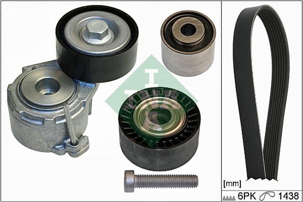 Keilrippenriemensatz Schaeffler INA 529 0107 10 FüR Fiat Peugeot Partner 206 306-image