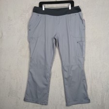 NWT Healing Hands Purple Label Yoga Pants Women XLP Gray Pockets Stretch 9133P