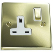 Satin Brushed Brass Light Switches & Plug Sockets - Sleek Modern Finish