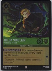 Helga Sinclair - No Backup Needed 73/204 Wilds Unknown Lorcana Common Cold Foil
